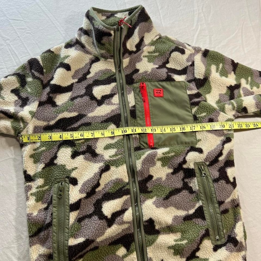 Green and pink billabong camouflage fleece jacket Medium - Picture 6 of 8